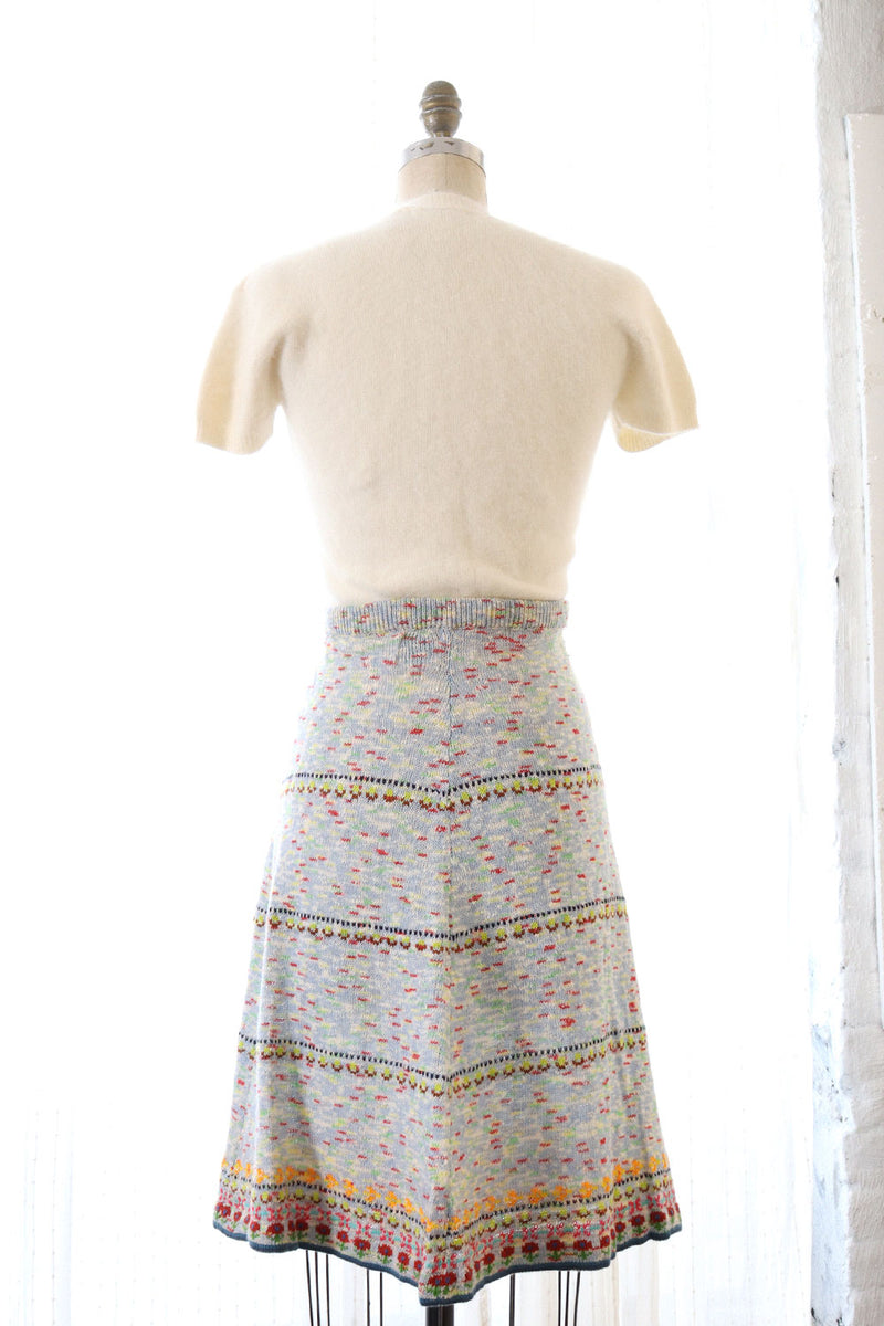 Confetti Floral Knit Skirt M/L