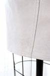 White Leather Moto Skirt L