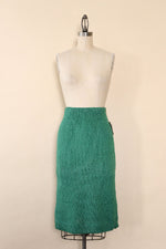 Italian Grass Green Knit Skirt S