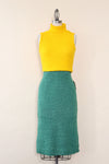 Italian Grass Green Knit Skirt S