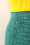 Italian Grass Green Knit Skirt S