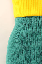 Italian Grass Green Knit Skirt S