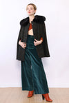 Fox Fur Collared Tweed Cape XS/S