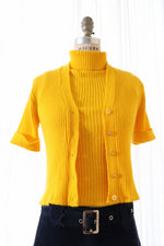 Sunshine Yellow Ribbed Twinset S/M