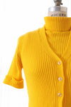 Sunshine Yellow Ribbed Twinset S/M