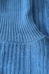 Stormy Blue Wool Turtleneck M-M/L