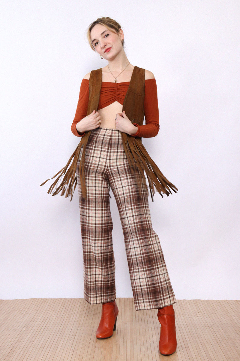 Pendleton Cinnamon Plaid Wool Pants S