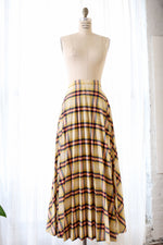 Harvest Plaid Pleated Maxi S/M