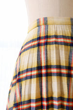 Harvest Plaid Pleated Maxi S/M