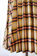 Harvest Plaid Pleated Maxi S/M