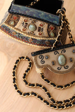 Embellished Collage Box Bag