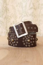 Thick Studded Leather Belt
