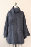 Stormy Gray Alpaca Poncho S-L