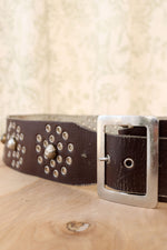 Thick Studded Leather Belt