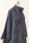 Stormy Gray Alpaca Poncho S-L