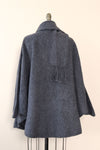 Stormy Gray Alpaca Poncho S-L