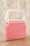 Structured Pink Crochet Bag