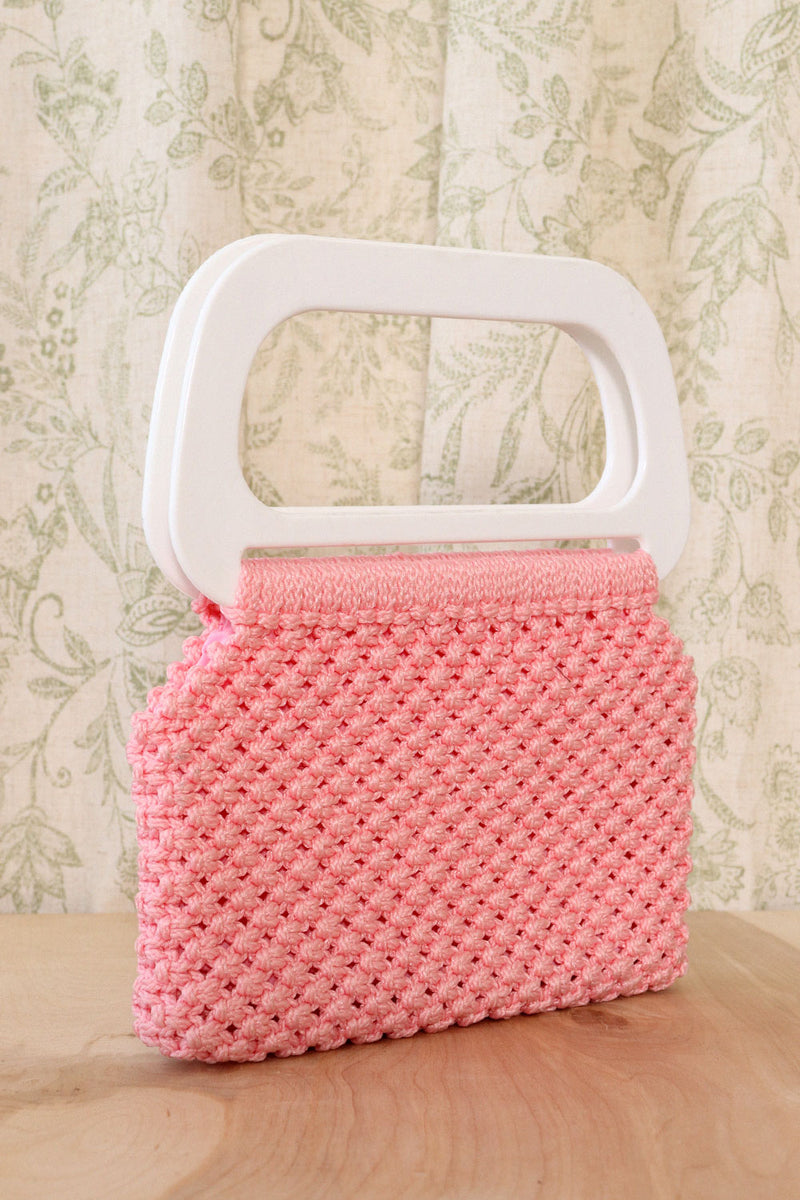 Structured Pink Crochet Bag