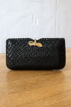 1970s Glossy Wicker Chain Purse