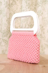 Structured Pink Crochet Bag