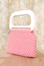 Structured Pink Crochet Bag