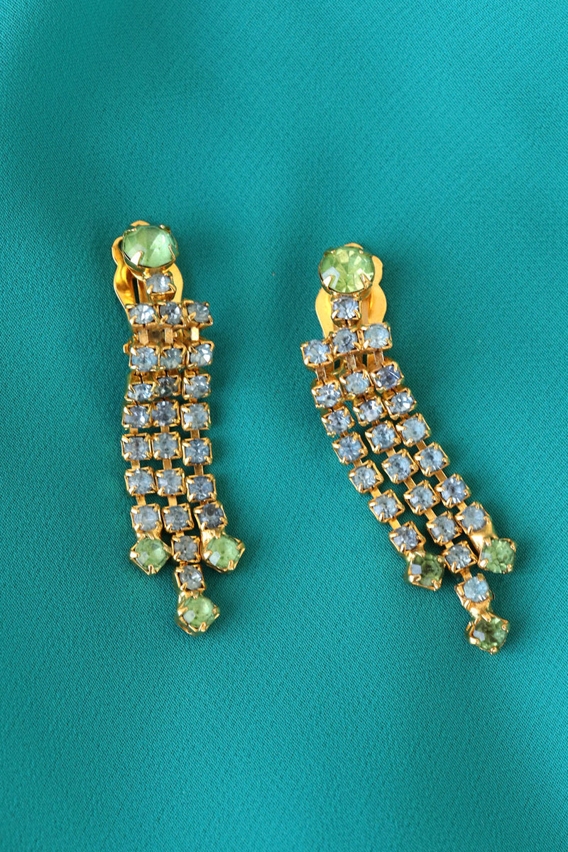 Glittery Spring Rhinestone Clip-ons