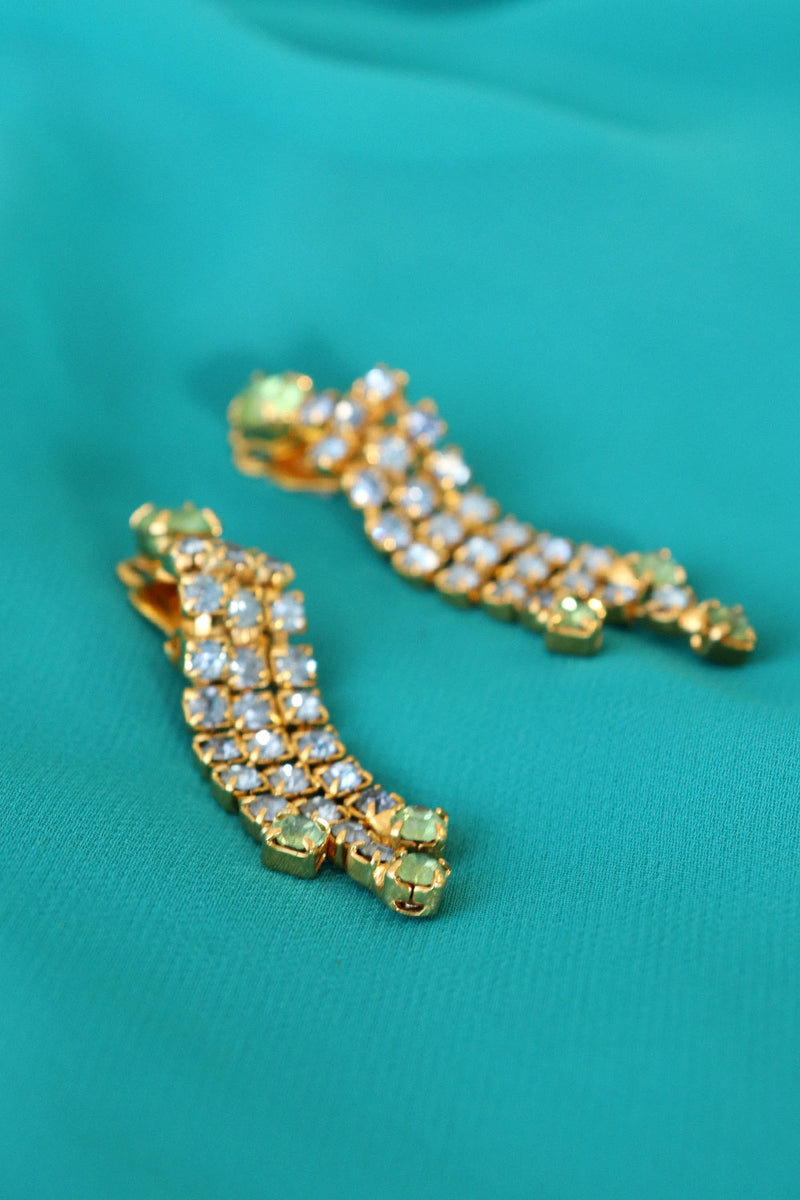 Glittery Spring Rhinestone Clip-ons