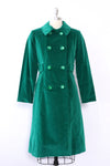 Bottle Green Velvet Trench S/M