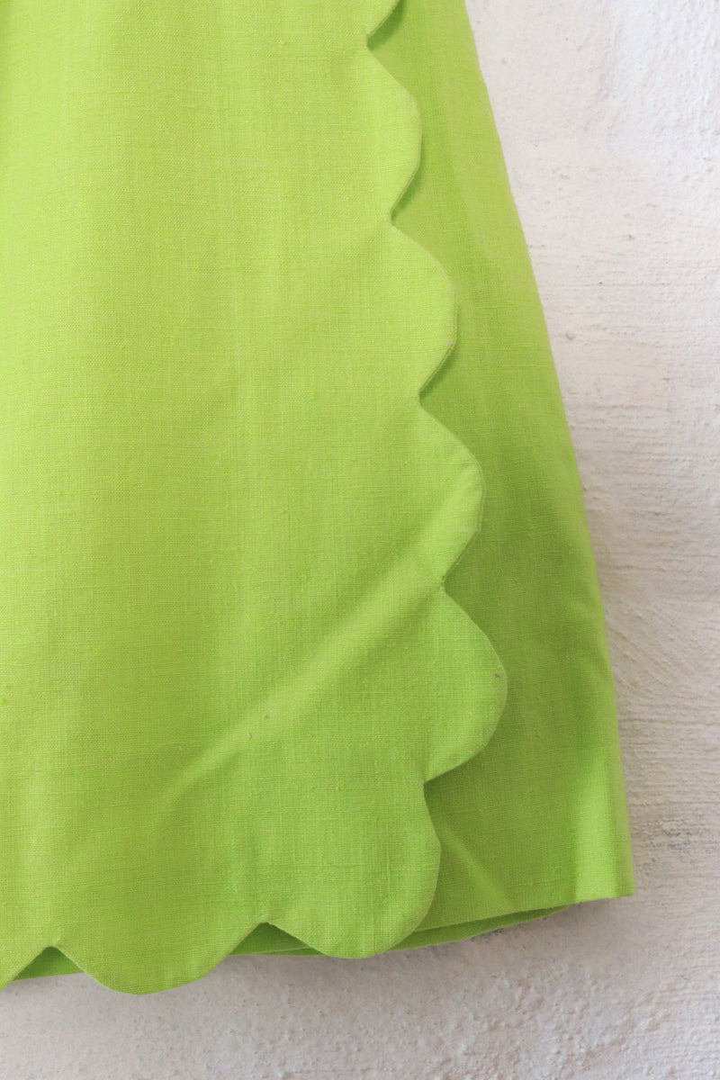 Lime Sherbet Scalloped Skort M