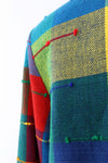 Rainbow Checker Woven Jacket M