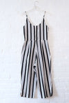 Monochromatic Stripe Crop Jumpsuit S-S/M
