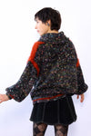 Speckled Angora Trim Pullover S-L