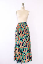Pastel Patchwork Prairie Skirt L