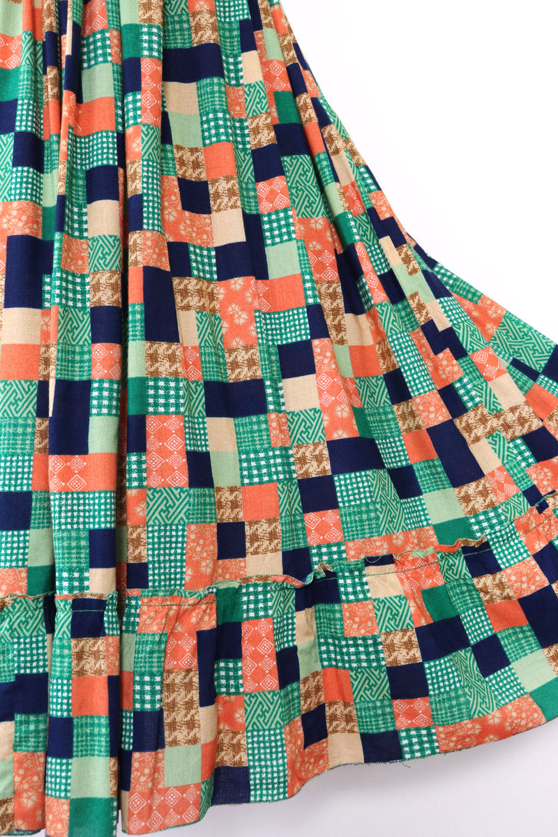 Pastel Patchwork Prairie Skirt L