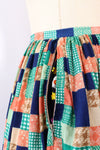 Pastel Patchwork Prairie Skirt L