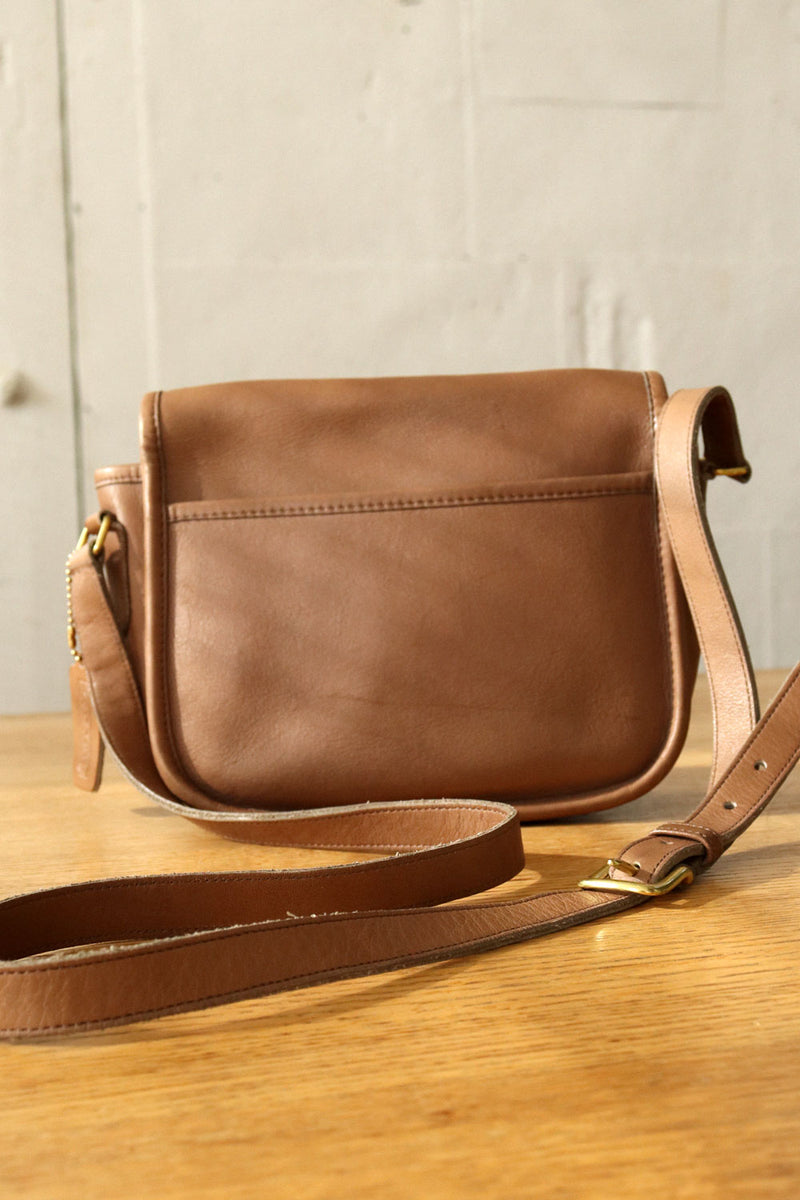 1970s Toffee Coach Leather Purse