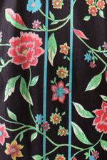 Bonwit Teller Cotton Wallpaper Floral Dress S-S/M