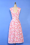 Floaty Floral Cotton Buttonback Dress L