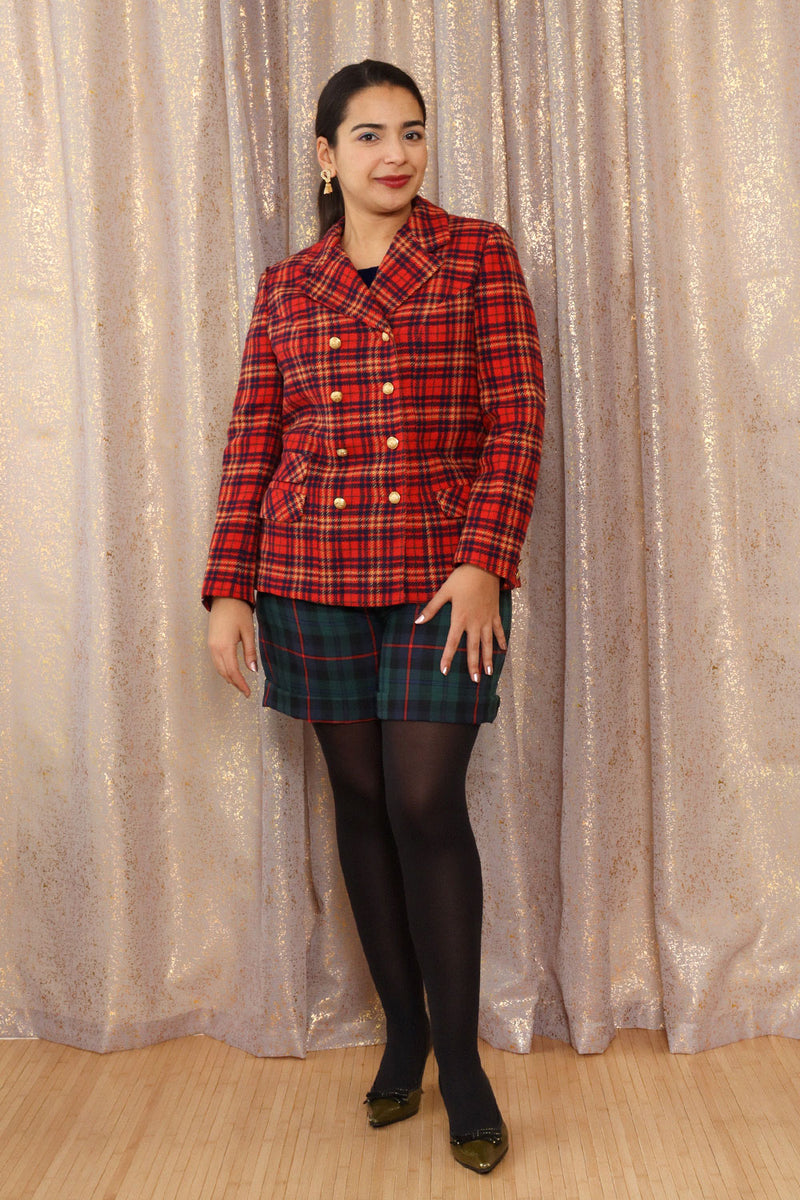 Ladybug Plaid Blazer M/L