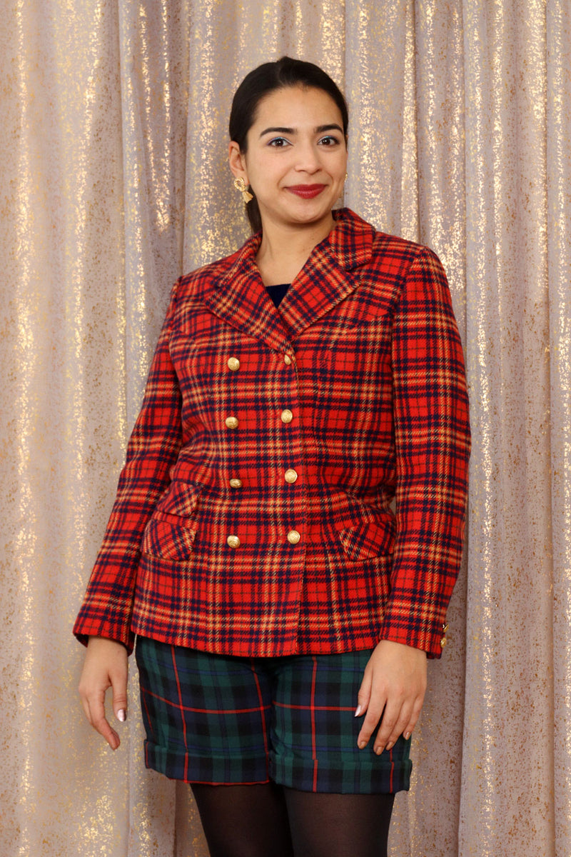 Ladybug Plaid Blazer M/L