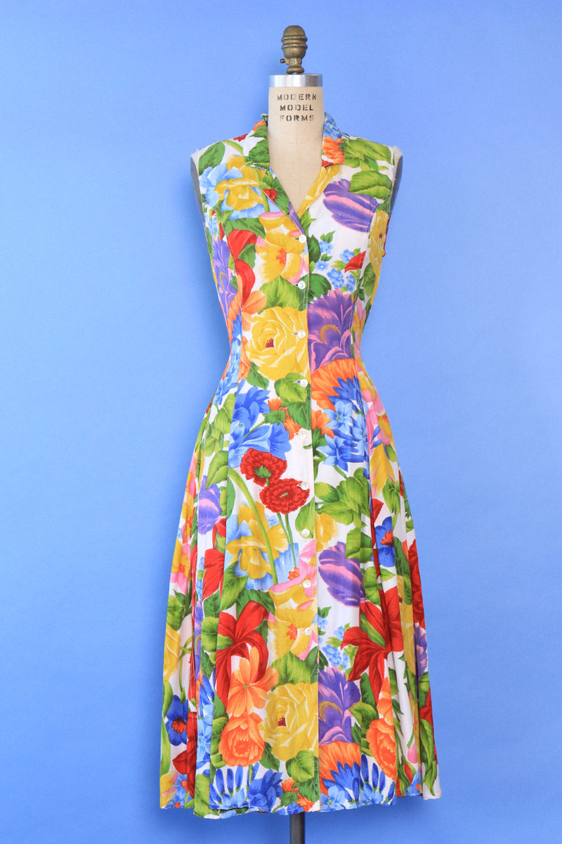 Blooming Cutout Flare Dress M