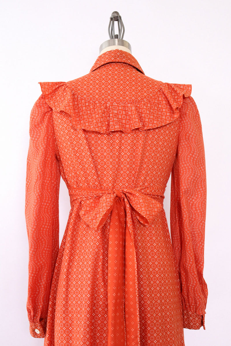 Paprika Ditsy Ruffle Dress XS/S OMNIA Paprika Ditsy Ruffle Dress XS/S OMNIA