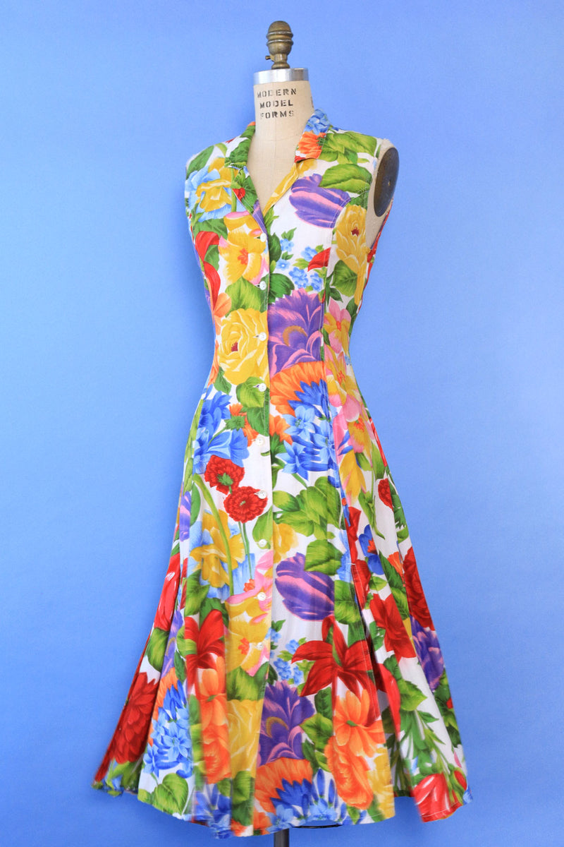 Blooming Cutout Flare Dress M
