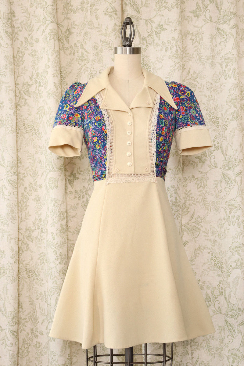 Dominique Dagger Collar Panel Dress XS/S