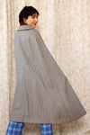 Reversible Check Plaid Flyaway Cape XS-M