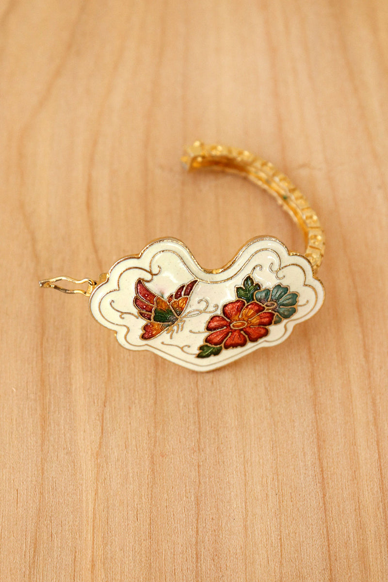 Butterfly Cloisonne Scarf Clip