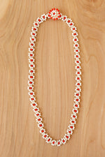 Red Daisy Bead Choker