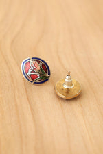Orchid Enamel Studs