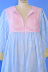 Candy Stripe Seersucker Caftan M-XL