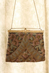 Moody Antiqued Floral Embroidered Handbag
